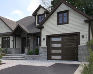 Black garage doors